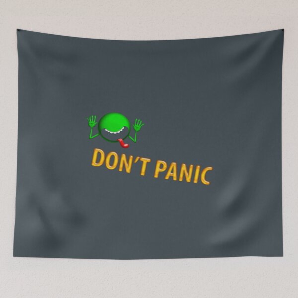 Item preview, hitchhikers guide to the galaxy movie Dont panic designed and sold by RustaBine.