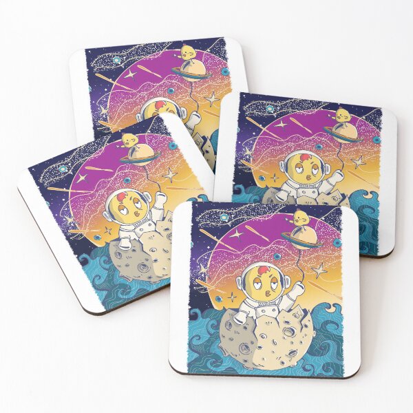 Item preview, Hand-drawn Boring Cartoon Chick in Space designed and sold by agiadesigns.