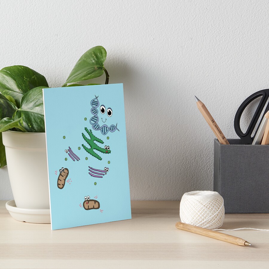 Cute Cell Organelles Art Board Print