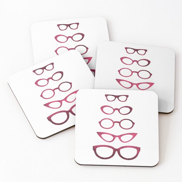 Item preview, Dark Red Eyeglasses In Various Shapes designed and sold by Primroaddesigns.