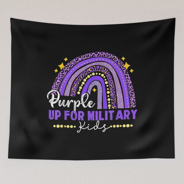 Item preview, Funny Rainbow Purple Up For Military Kids Month Ribbon designed and sold by HaaChris-Artis.