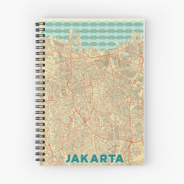 Item preview, Jakarta Map Retro designed and sold by HubertRoguski.