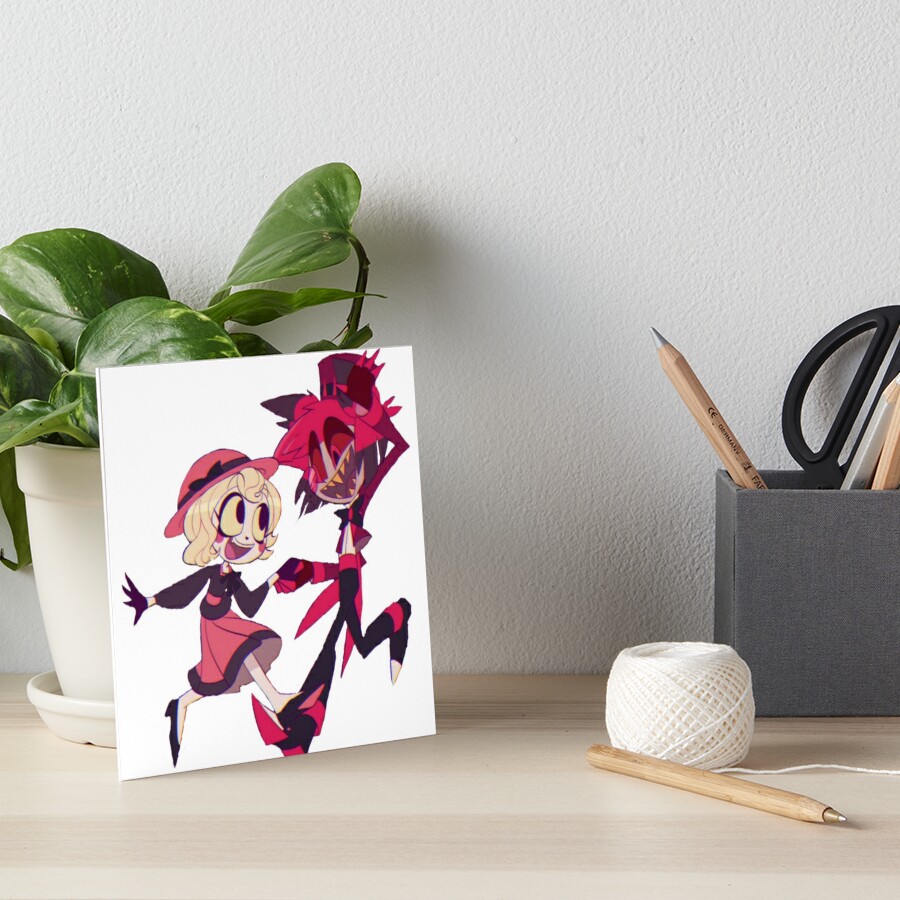 Charlie And Alastor Hazbin Hotel Art Board Print By Valent1n0 Redbubble