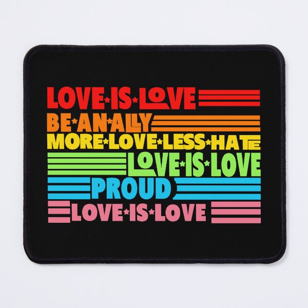 Item preview, love is love be an ally more love less hate love is love proud love is love shirt designed and sold by HowardBoehm.