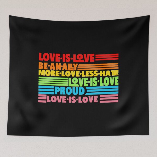 Item preview, love is love be an ally more love less hate love is love proud love is love shirt designed and sold by HowardBoehm.
