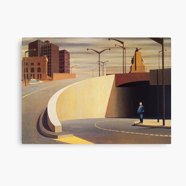 Jeffrey Smart - Cahill Expressway (1962).Oil on canvas. High quality reproduction print of the iconic Australian painting. Canvas Print