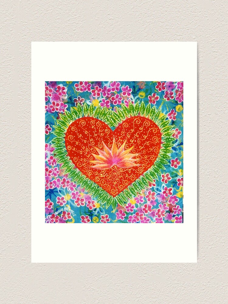 Lotus Heart Art Print By Ariane Redbubble