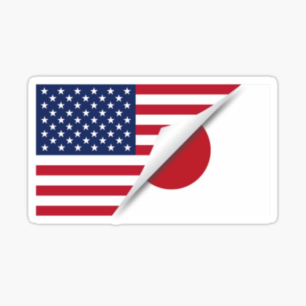 "Half American Half Japanese Flag" Sticker for Sale by SylasGanis Redbubble