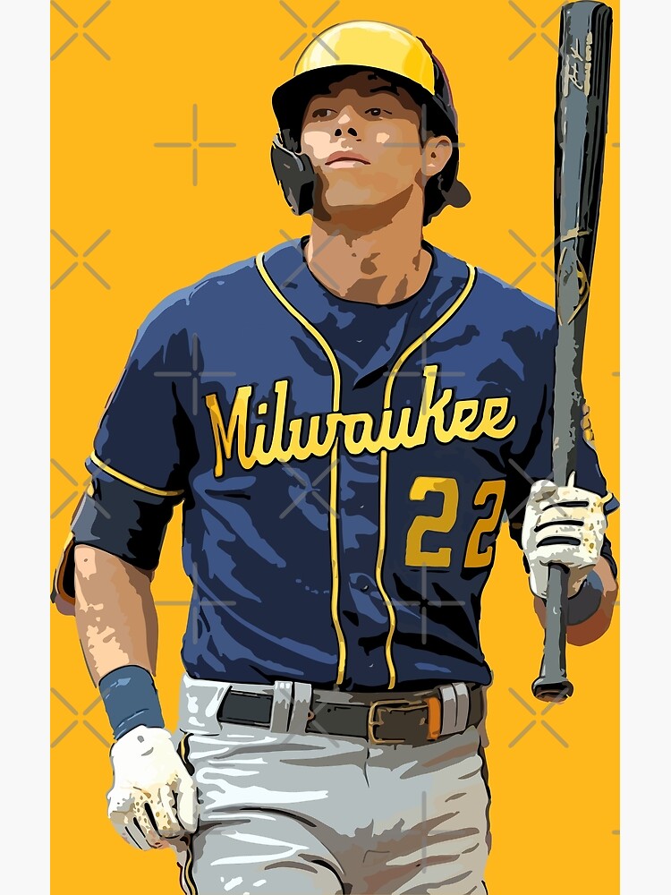 Christian Yelich during spring training Premium T-Shirt for Sale by  jennarortiz