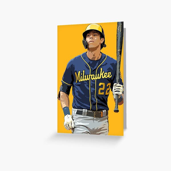 Christian Yelich Jersey Art Milwaukee Brewers MLB Wall Art 