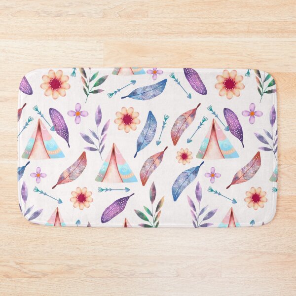 Item preview,  Watercolor Boho Pattern with Feather designed and sold by Sushee Store.