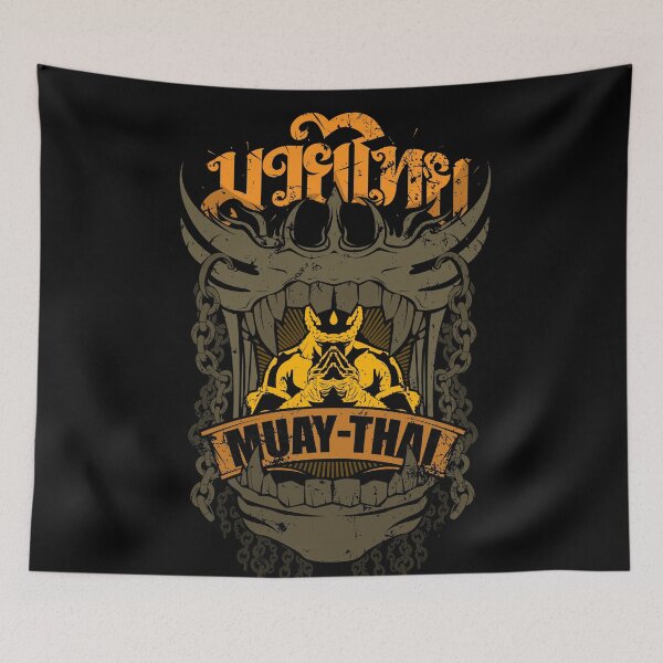 Item preview, Muay Thai Skull Champion Badge - Thailand Martial Art - Distorted designed and sold by lu2k.