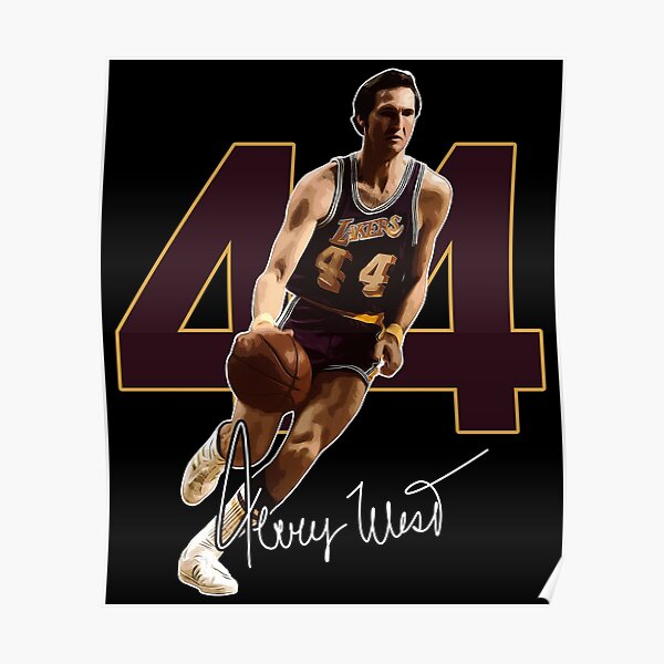 "Jerry West Mr Clutch Los Angeles Basketball Legend Signature Vintage