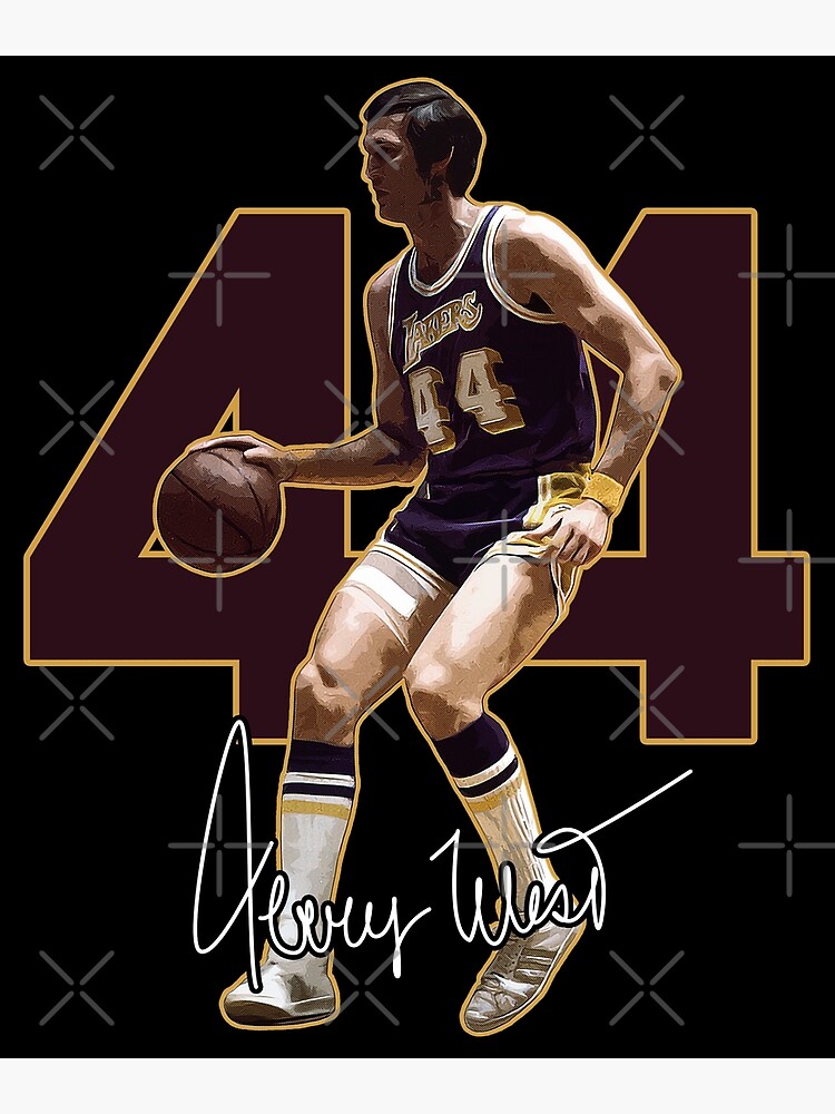 "Jerry West Mr Clutch Los Angeles Basketball Legend Signature Vintage