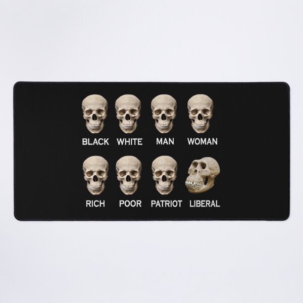 Item preview, Skull Black White Man Woman Rich Poor Liberal Patriot designed and sold by CarlErskine.