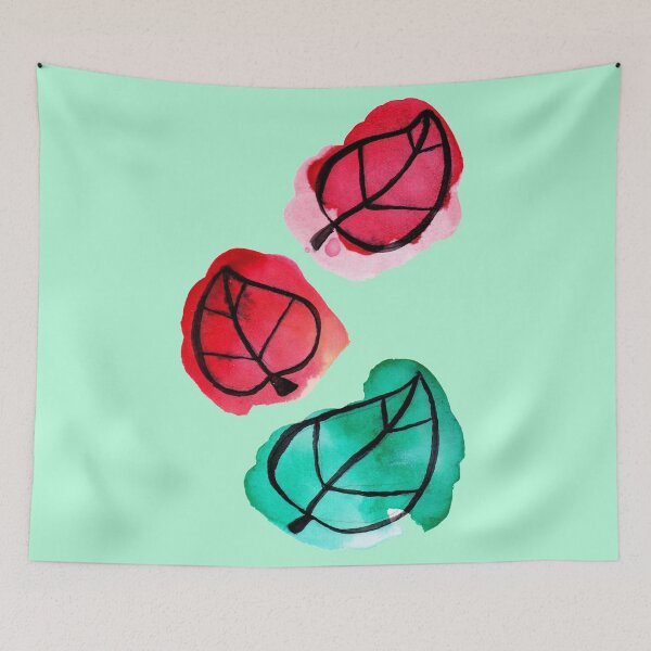 Item preview, Red and Green Leaves Watercolor designed and sold by SaradaBoru.