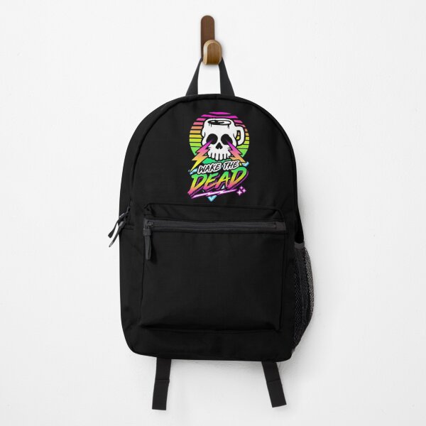 Item preview, Wake The Dead (Skull Mug) Retro Neon Synthwave 80s 90s designed and sold by Brogress Project.