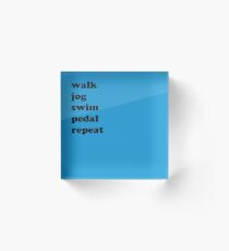 Exercise Motto Acrylic Block