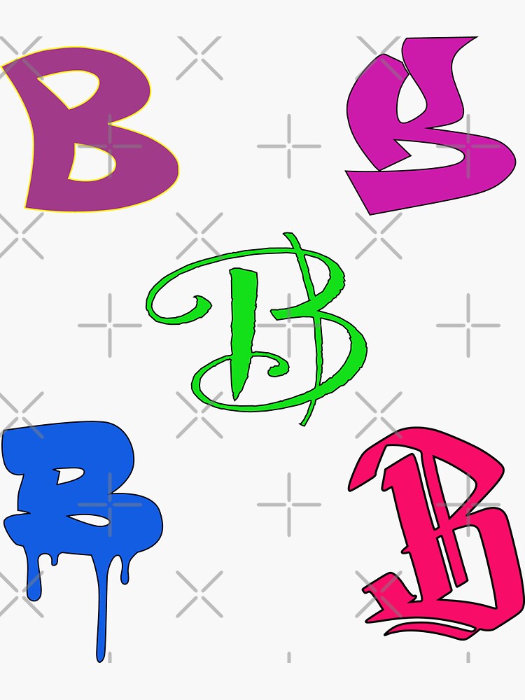 "Letter B Graffiti Pack Typography Design For Graffiti Lovers" Sticker ...