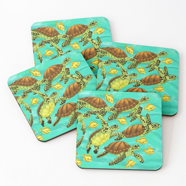 Item preview, Sea Turtles and Yellow Tangs  designed and sold by Marta Tesoro.