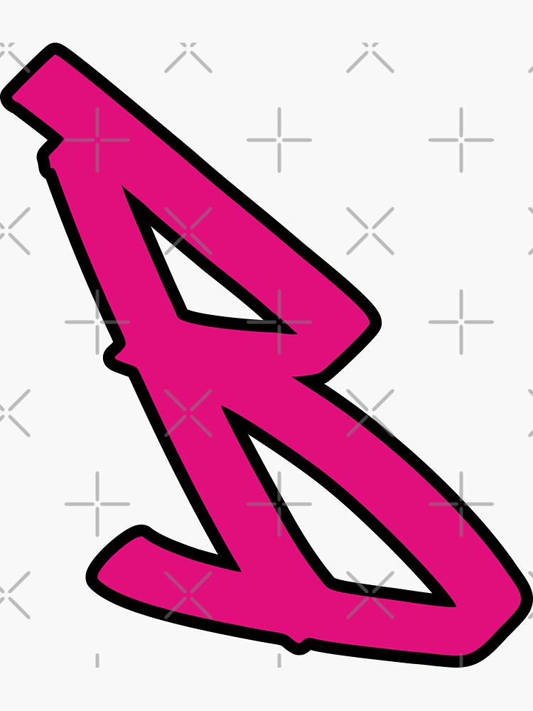 "Pink Letter B Graffiti" Sticker For Sale By TeeBeesDesign | Redbubble