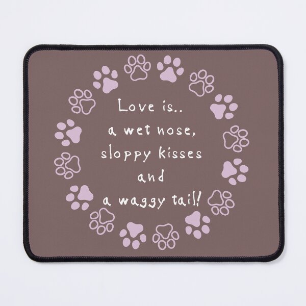 Item preview, Love is...a waggy tail. designed and sold by kookycomet.