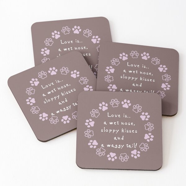 Item preview, Love is...a waggy tail. designed and sold by kookycomet.