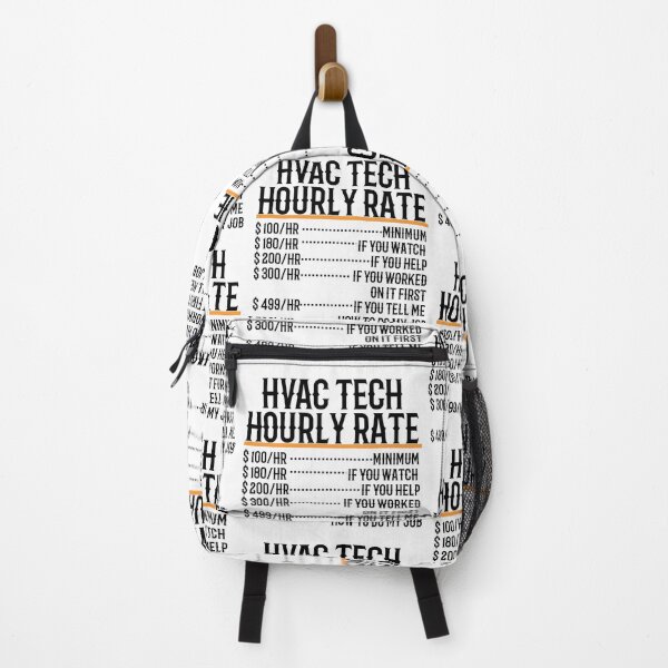 Item preview, HVAC Tech Hourly Rate BW designed and sold by TeesYouWant.