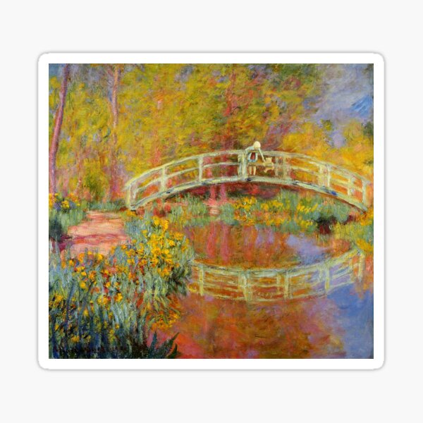 Christopher Robin & Winnie-The-Pooh on Monet’s bridge Sticker