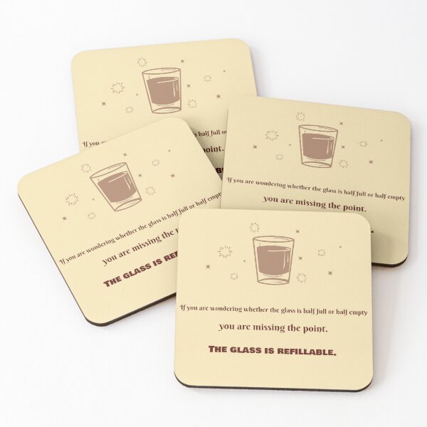 Item preview, Glass Half Full. Motivational Quote designed and sold by Rebel-Design.