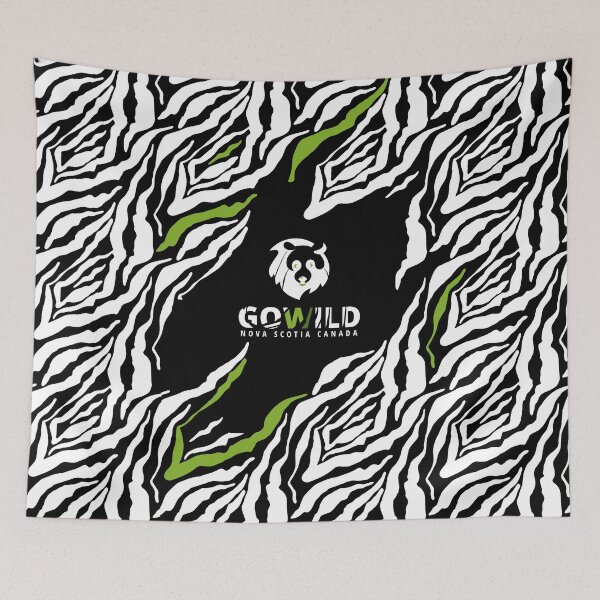 Item preview, GOWILD Seamless Zebra Bear Design - black designed and sold by GOWILDstyle.