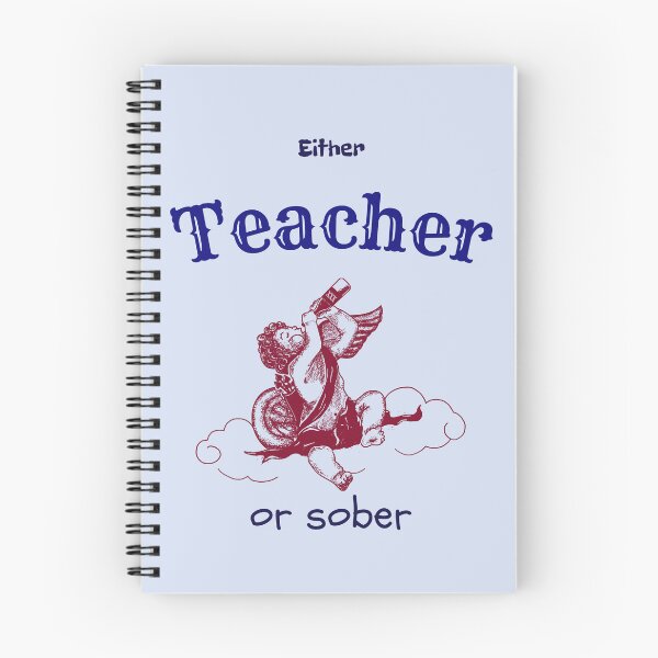 Item preview, Either Teacher or Sober. Funny Drinking Angel designed and sold by Rebel-Design.
