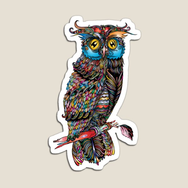 Item preview, Psychedelic owl designed and sold by Disturbed-Mind.