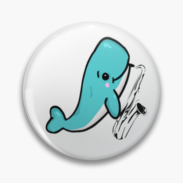 Item preview, WHALE PLAYING SAXOPHONE designed and sold by DomGDesign.