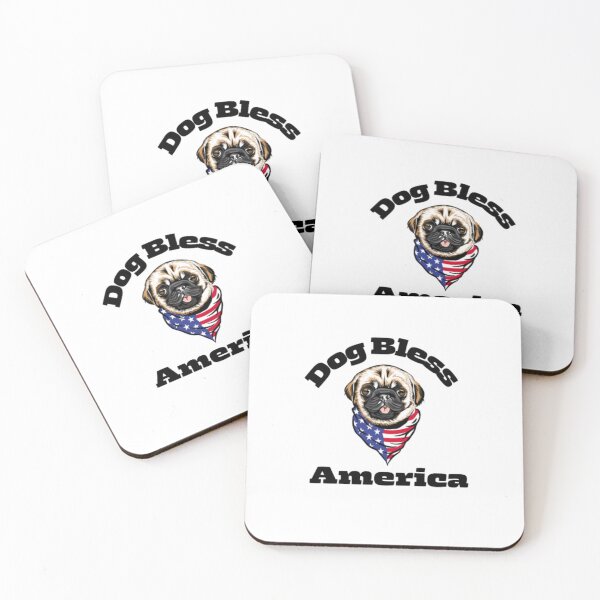 Item preview, Dog Bless America. Flag Usa. Pug Bless America. I love pugs and america designed and sold by Doggymadness.