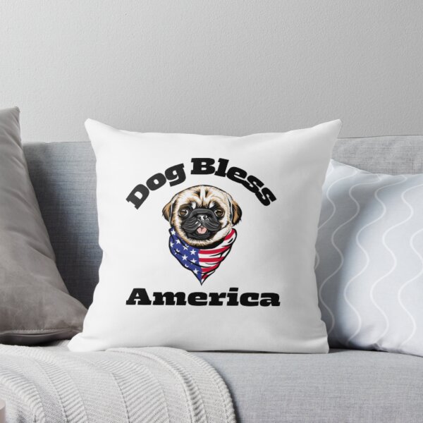 Item preview, Dog Bless America. Flag Usa. Pug Bless America. I love pugs and america designed and sold by Doggymadness.