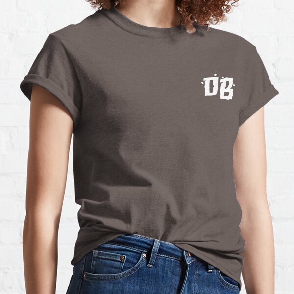 DB Logo Typography Classic Dangie Bros Black T-Shirt Classic T-Shirt