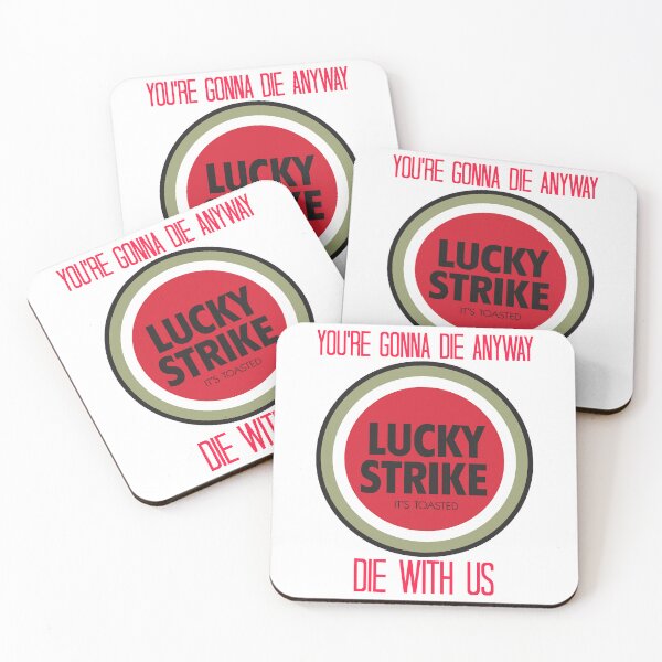 Item preview, mad men lucky strike ad - red text designed and sold by JayLifert.
