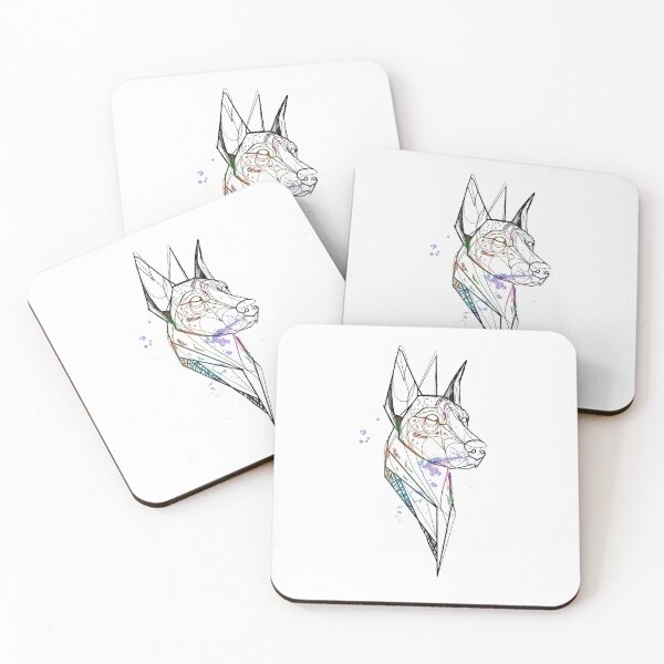 Item preview, Doberman outline face colorfull designed and sold by franikDS.