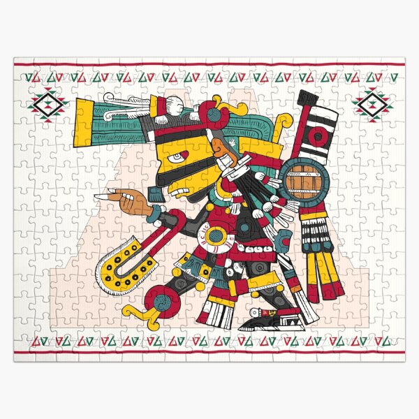 Artikel-Vorschau von Tezcatlipoca - Codex Borgia Aztekenpuzzle, designt und verkauft von Aztectees.