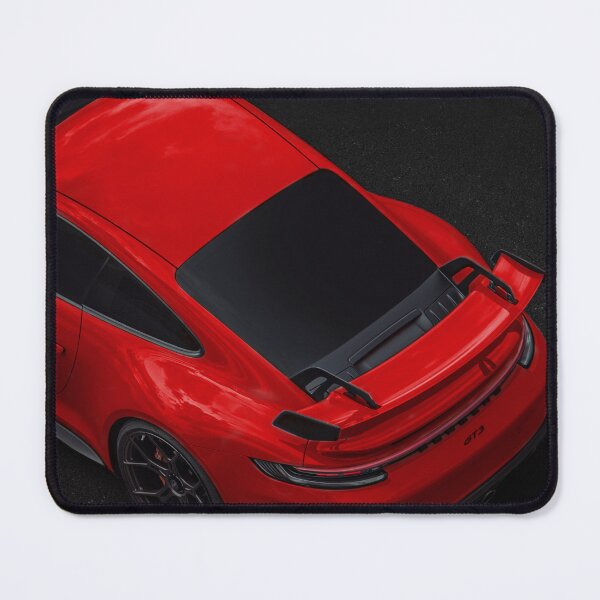 Vista previa del artículo con la obra «Coche Porsche 911 GT3 rojo sobre fondo negro», diseñado y vendido por Chris-Thodd.