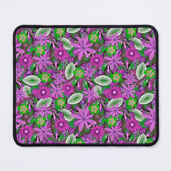 Item preview, Groovy Waves and Flowers Purple Seamless Pattern designed and sold by Cedarrue.