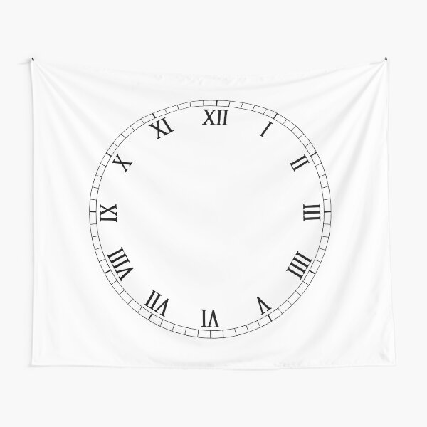 Roman Numeral Clock Face Tapestry