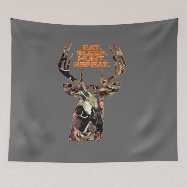 Item preview, Whitetail Buck Deer Hunting Collage with Duck Hunting, Quail Hunting, Pheasant Hunting, Labrador Retriever, and Deer Hunting designed and sold by LifeCrush.
