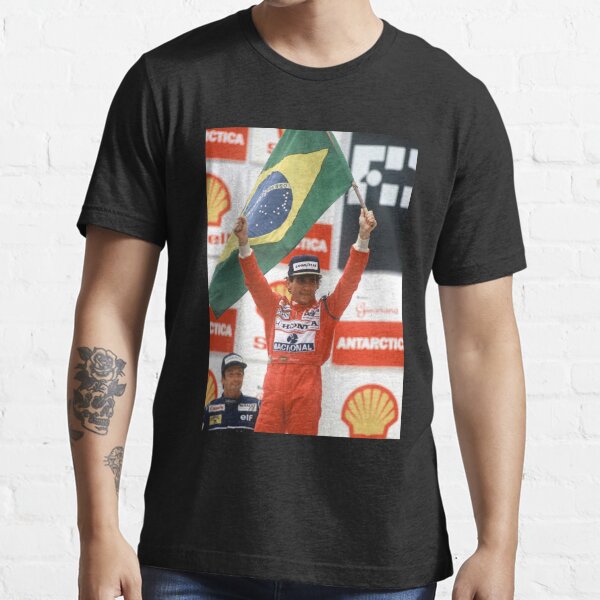 Vista previa del artículo con la obra «Cartel gráfico del podio de Ayrton Senna F1 Póster», diseñado y vendido por mansitariqd.