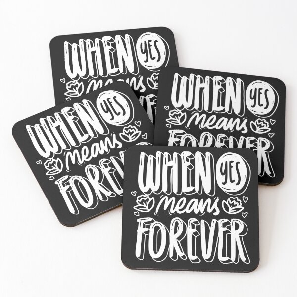 Item preview, when yes means forever love quote design for couples. designed and sold by haideralibhai.