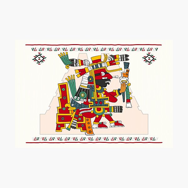 Artikel-Vorschau von Xiuhtecuhtli - Codex Borgia Aztekenpuzzle, designt und verkauft von Aztectees.
