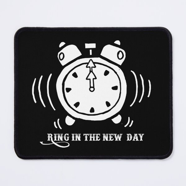 Item preview, Ring in the new day, funny clock t-shirt and sticker designed and sold by Billium Halder.