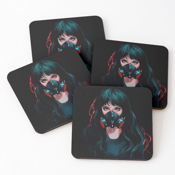 Item preview, Gas Mask Girl Urban Vaporwave Style designed and sold by OWLvision33.