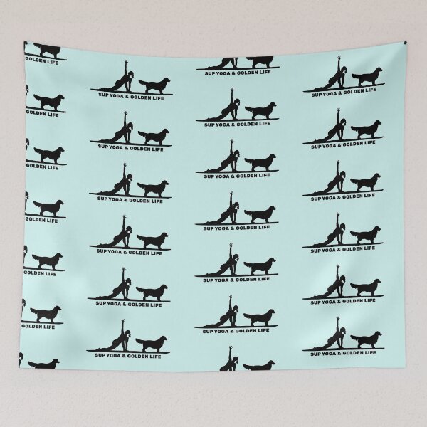 Item preview, SUP Yoga & Golden Retriever Life Paddleboarding Dog Mom designed and sold by Guarddogdrive.